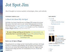 Tablet Screenshot of jotspot.jimwarholic.com